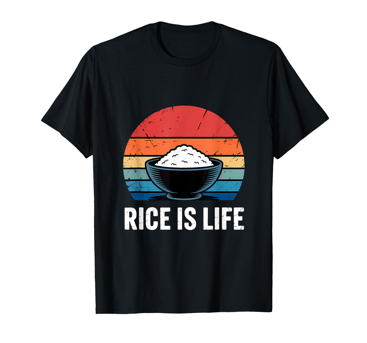 Rice Is Life Retro Vintage Sunset T-Shirt