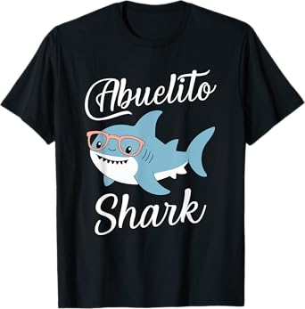 Abuelito Shark Funny Matching Family Grandpa T-Shirt