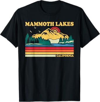 Vintage Retro Family Vacation California Mammoth Lake T-Shirt