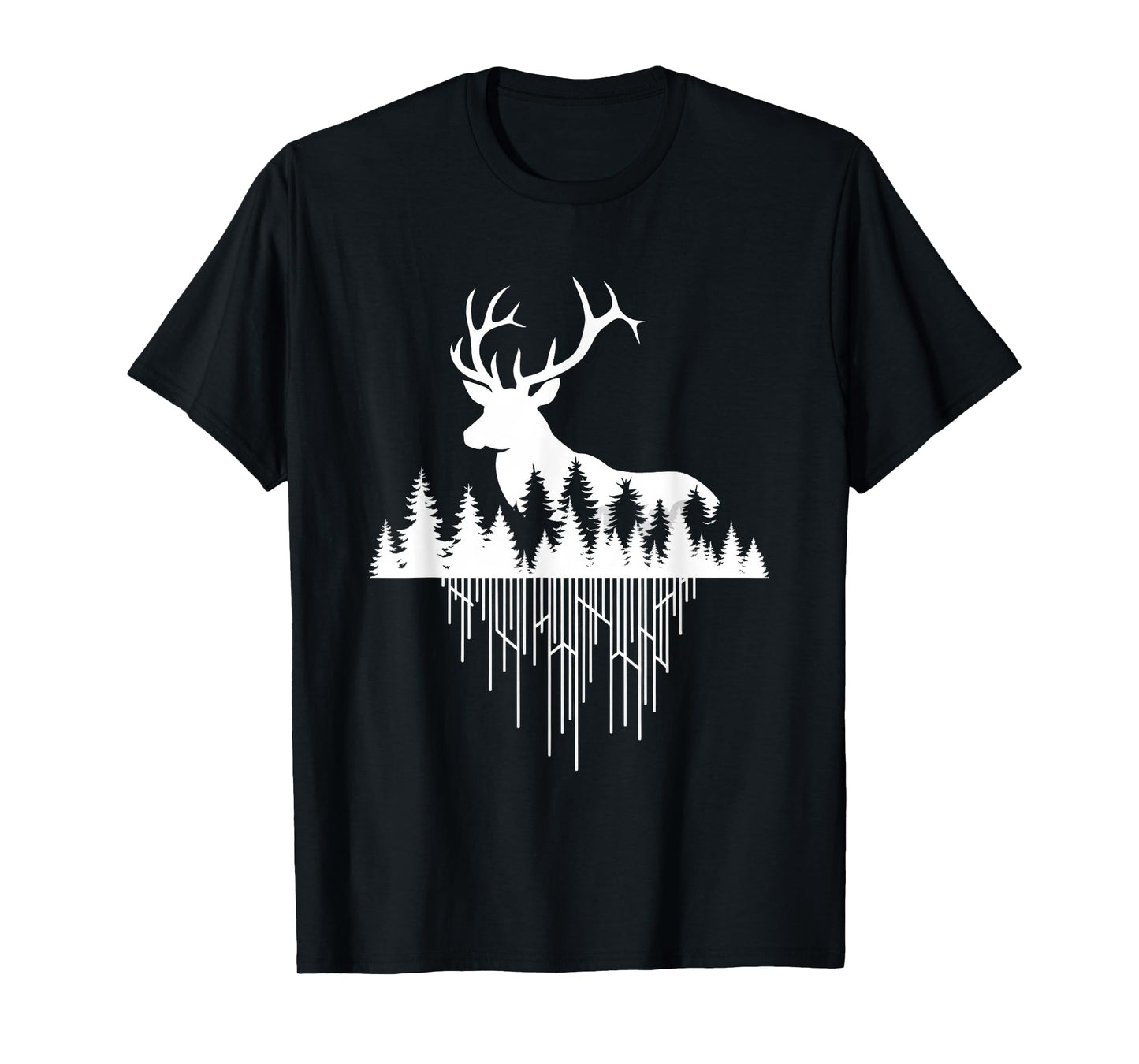 Nature Wildlife Forest Artwork Hunting Deer T-Shirt
