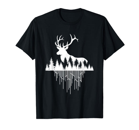 Nature Wildlife Forest Artwork Hunting Deer T-Shirt