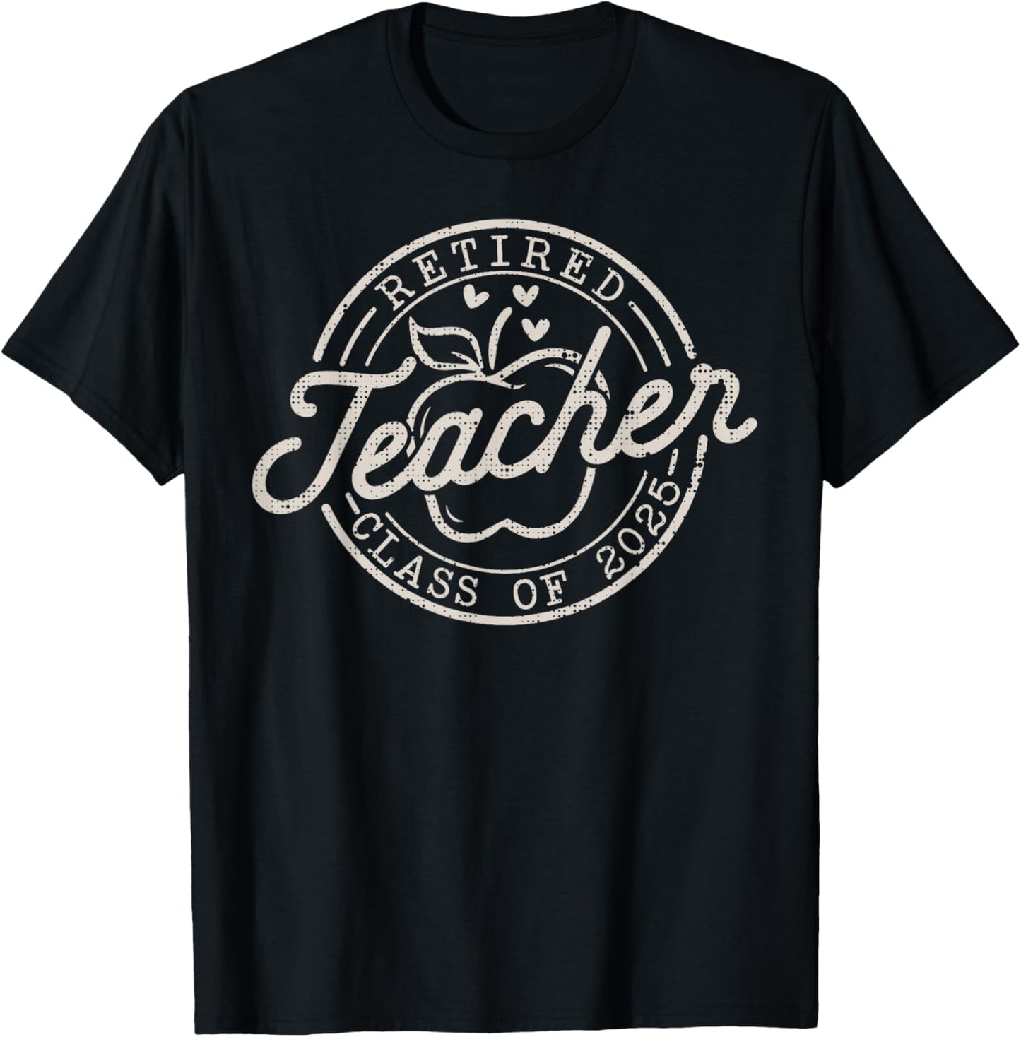 Retired Teacher Class Of 2025 Vintage Retirement 2025 T-Shirt