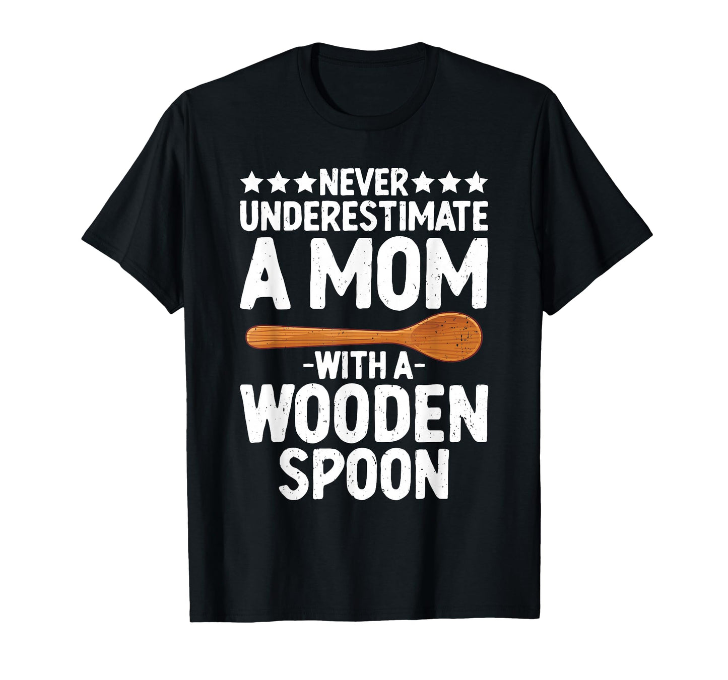 Women Funny Wooden Spoon Survivor Mom With A Wooden Spoon T-Shirt