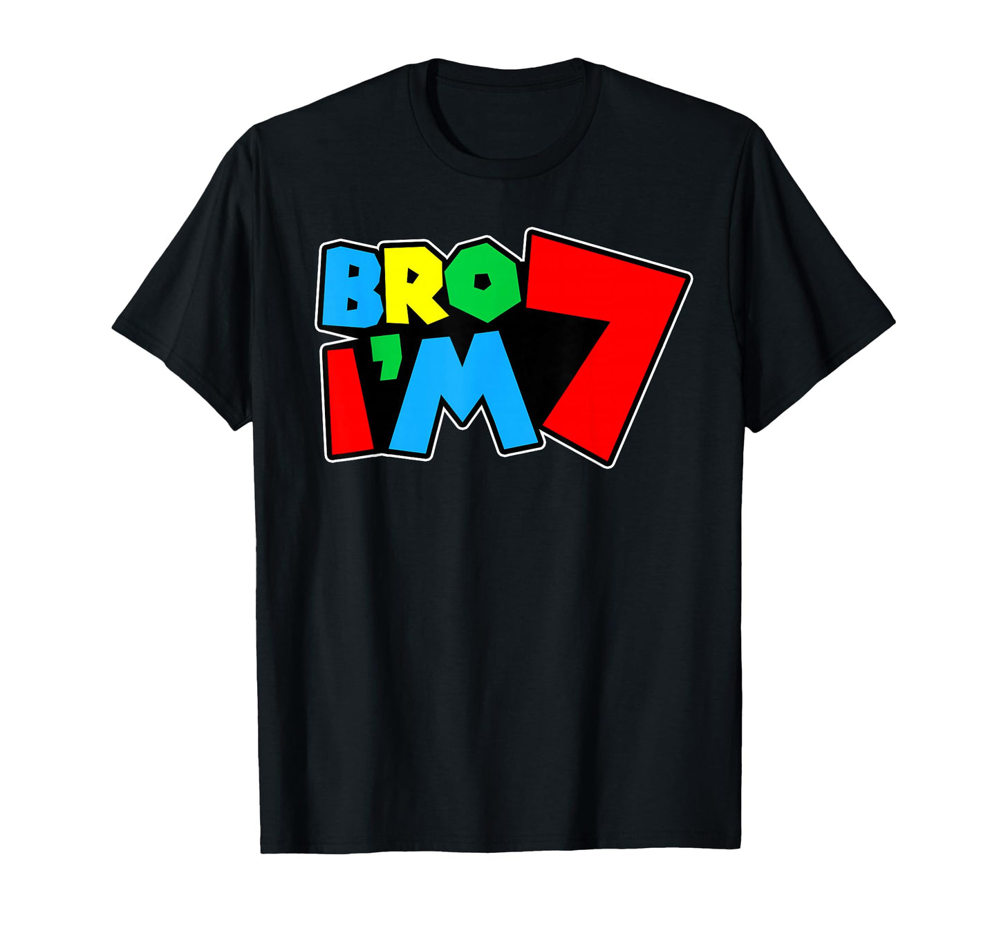7th Birthday Boy Bro I’m 7 Year Old Video Gamer Seven Bday T-Shirt
