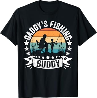 Daddy's Fishing Buddy boys kids Fishing Father's Day for Dad T-Shirt