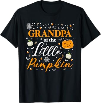Grandpa Of The Little Pumpkin Family Matching Halloween T-Shirt