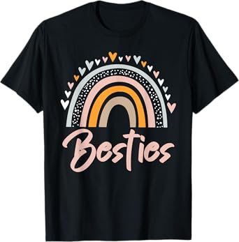 Besties BFF Heart Best Friends Bestie T-Shirt