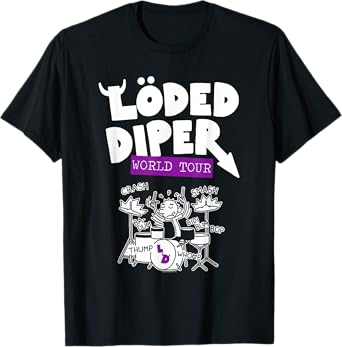 Diary of a Wimpy Kid Loded Diper Band World Tour Funny T-Shirt