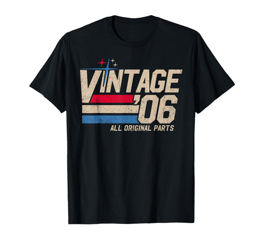 Vintage '06 Retro 19th Birthday for Men Dad USA Since 2006 T-Shirt
