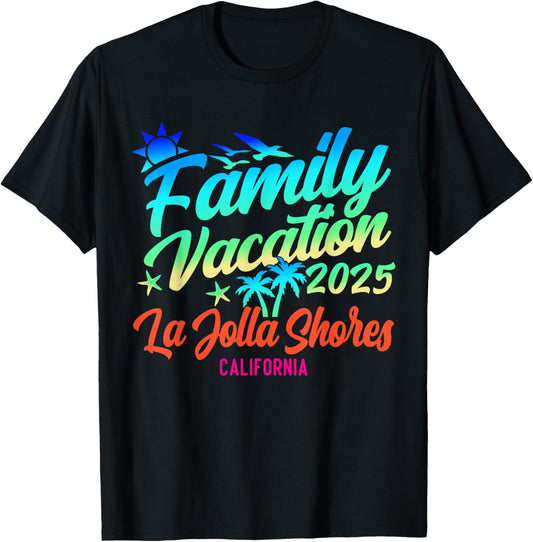 La Jolla Shores Beach California Family Vacation Summer T-Shirt