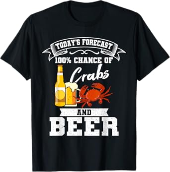 Crabs and Beer Chesapeake Blue Crab Shirt Crabbing Men Women T-Shirt