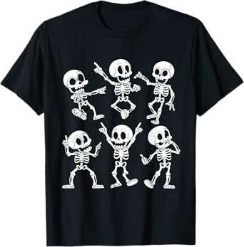 Dancing Skeletons Cute Funny Halloween Skeleton Dance T-Shirt