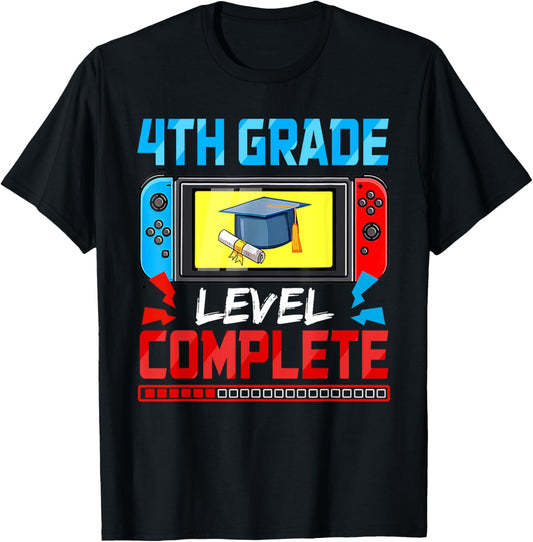 4th Grade Level Complete Last Day Of School Video Game Boys T-Shirt