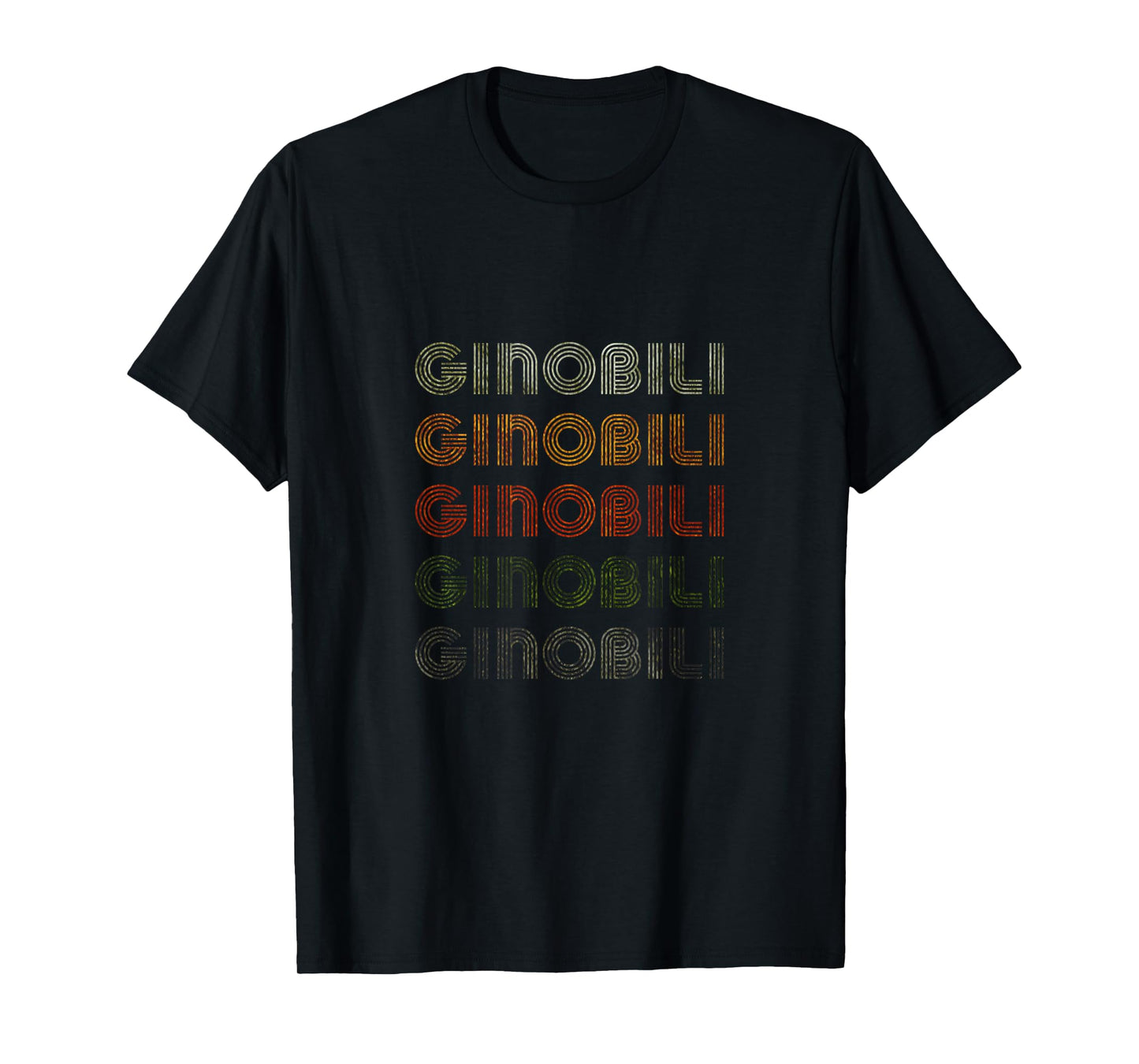 Love Heart Ginobili Tee Grunge Vintage Style Black Ginobili T-Shirt