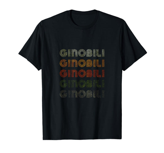 Love Heart Ginobili Tee Grunge Vintage Style Black Ginobili T-Shirt