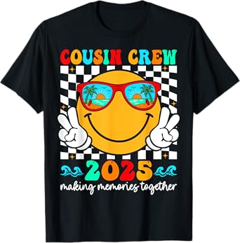 Cousin Crew 2025 Summer Vacation Beach Family Trip Matching T-Shirt