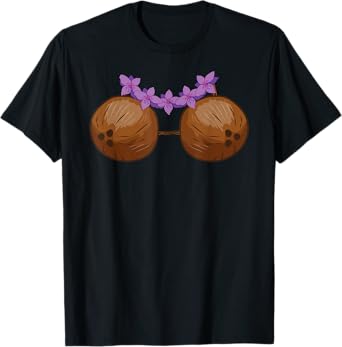 Coconut Bra Funny Hawaiian Halloween Costume T-Shirt T-Shirt