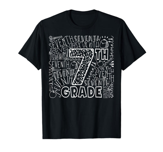 7th Grade Typography Team Seventh Grade Back To School T-Shirt