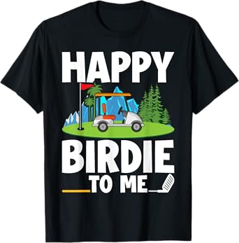 Funny Golf Birthday Happy Birdie Golfer Kids Boys Men T-Shirt