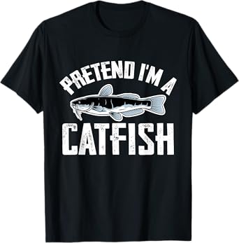 Pretend I'm A Catfish Easy Costume Funny Catfish Halloween T-Shirt