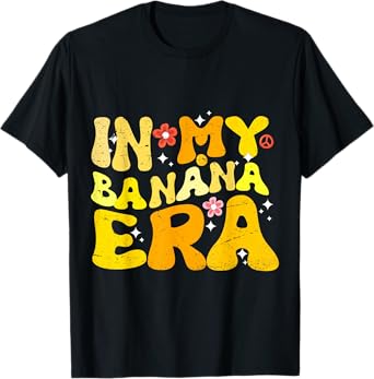 In My Banana Era Banana and Baseball Lover Funny T-Shirt