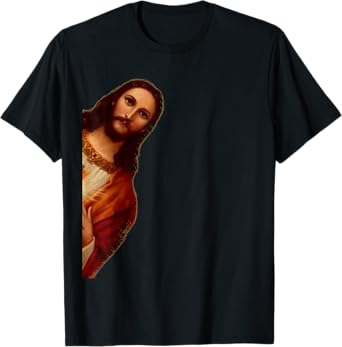 Jesus Peeking Out Funny shirt T-Shirt