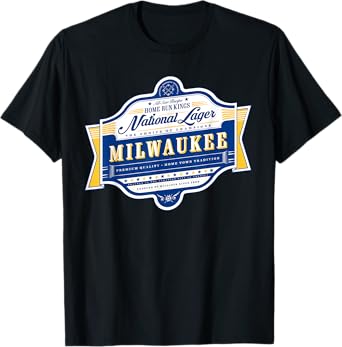 Milwaukee National Lager Beer Label T-Shirt T-Shirt