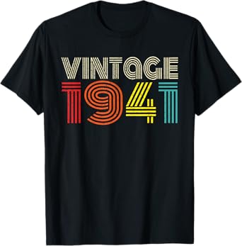 Vintage 1941 Classic 1941 Men Women Vintage Year Birthday T-Shirt