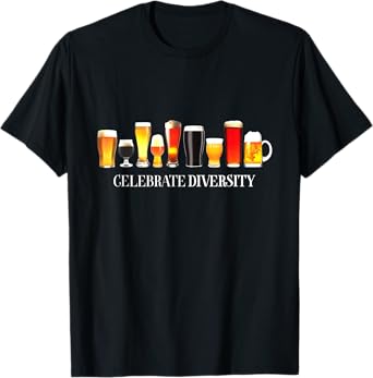 Celebrate Diversity Craft Beer Drinking T-Shirt