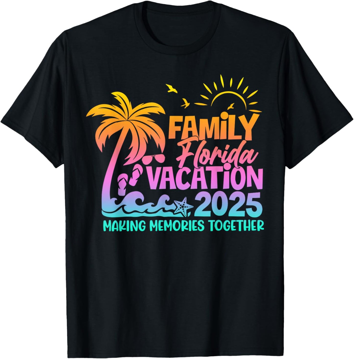 Family Florida Vacation 2025 Summer Vacation Matching Group T-Shirt