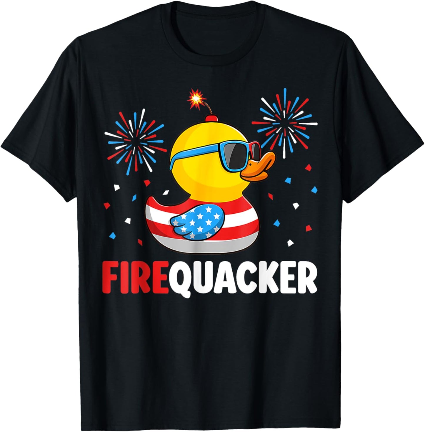 4th Of July Duck Firequacker Patriotic Fourth Of July Funny T-shirt
