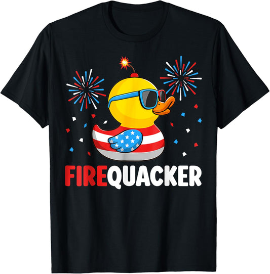 4th Of July Duck Firequacker Patriotic Fourth Of July Funny T-shirt