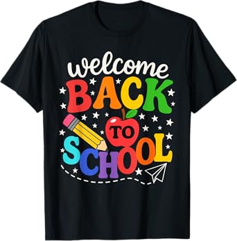 Welcome Back to School First Day Art for Kids & Teachers T-Shirt