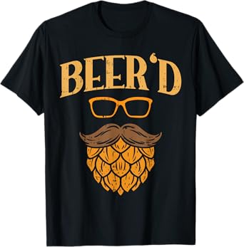 Beerd Beer Face Hops Beard Homebrew Fathers Day Men Dad Gift T-Shirt