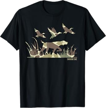 Duck Hunting Camouflage Camo Pointer Dog Camo Duck Hunter T-Shirt