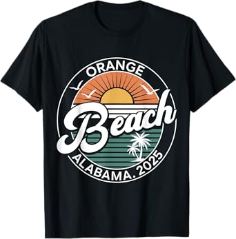 Orange Beach Alabama Funny Summer Vacation Alabama Retro T-Shirt