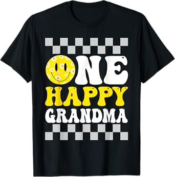 One Happy Dude Grandma 1st Birthday Family Matching T-Shirt