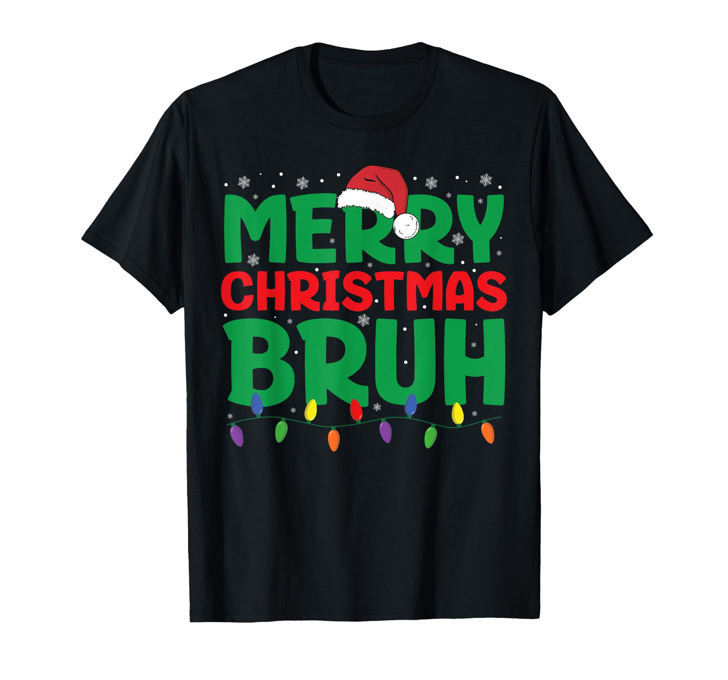 Bruh Meme Funny Saying Bro Greeting Teens Boys Men Christmas T-Shirt
