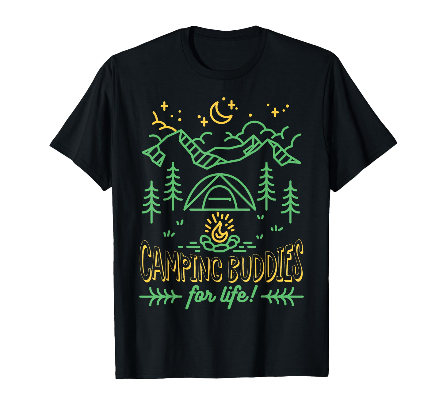Camping Buddies for Life Adventure Outdoor Lovers T-Shirt