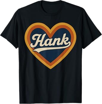 Hank Retro Heart Country Music Design Gift For Men Women Kid T-Shirt