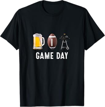 Game Day Beer Football BBQ Tailgating Party Essentials T-Shirt