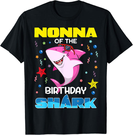 Nonna Of The Birthday Shark Kids Party Family Matching T-Shirt