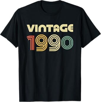 Vintage 1990 Shirt Men Women 35th Birthday T-Shirt
