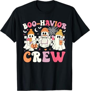 Retro Boo-Havior Crew Behavior Analyst Halloween ABA RBT T-Shirt