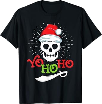 Yo Ho Pirate Boat Cruise Xmas Men Inappropriate Christmas T-Shirt