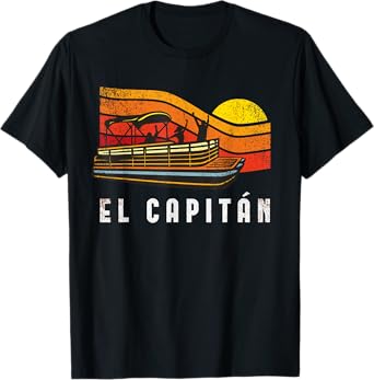 Pontoon Boat Captain TShirt El Capitan T-Shirt