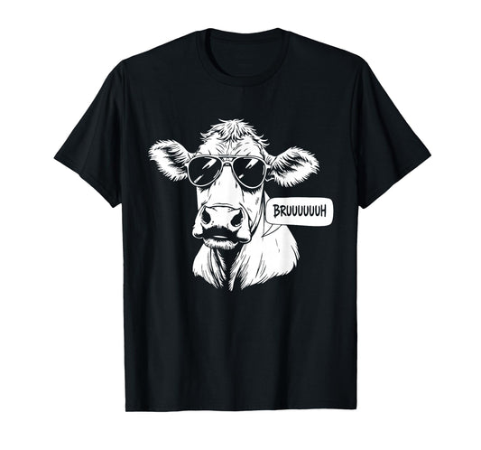BRUH cow Funny cow Lover BRUUUH Meme Saying Slang T-Shirt