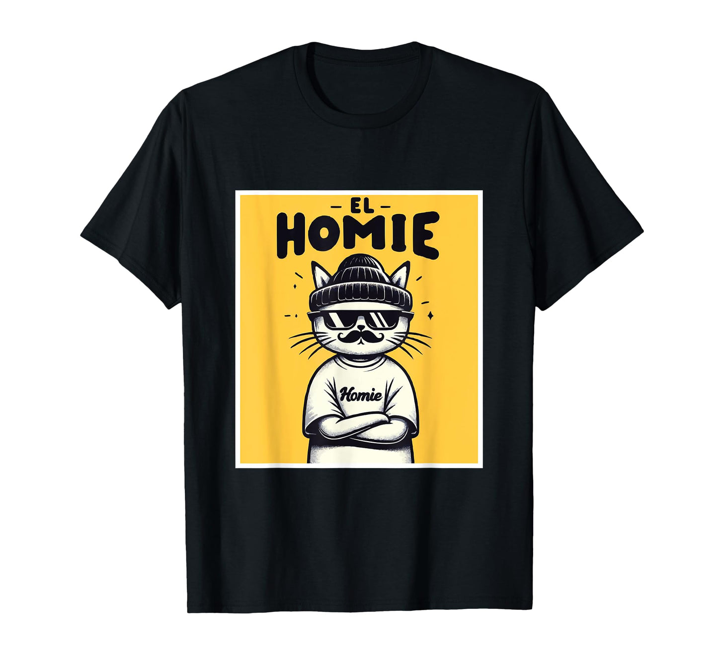 LIL HOMIE Cute Cholo Cat Chicano Art West Coast Hip Hop Prem T-Shirt