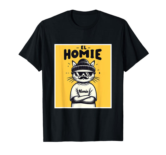 LIL HOMIE Cute Cholo Cat Chicano Art West Coast Hip Hop Prem T-Shirt