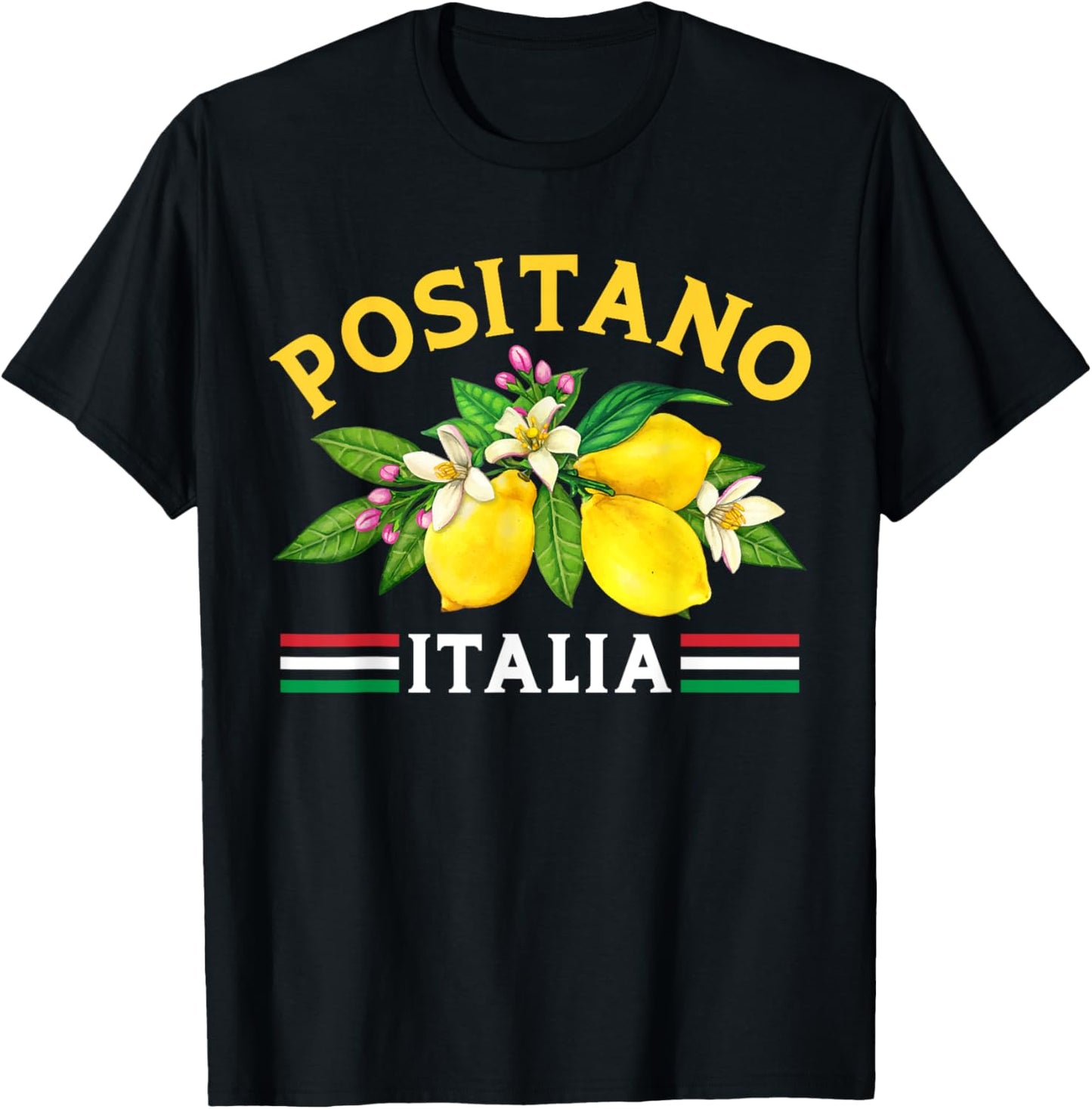 Positano Town Italian Lemons From Amalfi Coast Italy T-Shirt